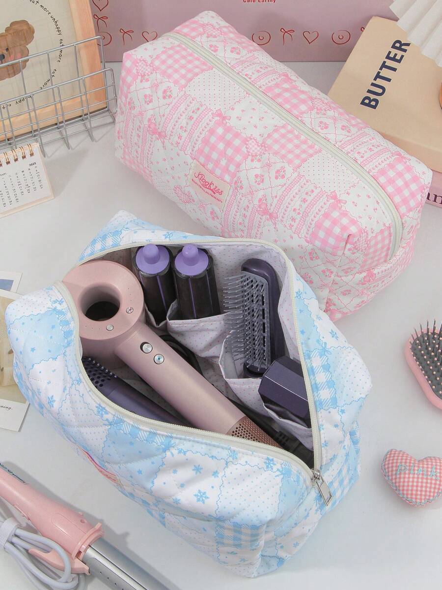 Bộ 1 túi đựng dụng cụ tạo kiểu tóc chống thấm nước, bao gồm máy uốn tóc, máy sấy tóc, kẹp tóc và máy duỗi tóc, túi đựng đồ du lịch dung tích lớn, hộp đựng máy uốn tóc và máy sấy tóc. - Nhiều màu - Xem 1