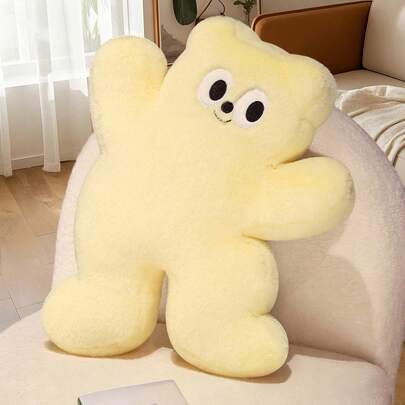 Almohada de peluche de dibujos animados con forma de oso, juguetes de peluche suaves para adultos, decoración del hogar