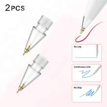 Compatible With Apple Pencil Tips, Upgraded 6 Pack Replacement Pencil Tips With Case, No Wear Out Fine Point Precise Control Metal Pencil Nibs Compatible With Apple Pencil 1st Gen/2nd Gen/USB C/IPad Pro Pencil