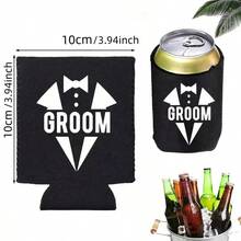 2件套新郎新娘罐套，婚礼派对装饰，新娘送礼会用品，准新娘 - 彩色 - 查看 2