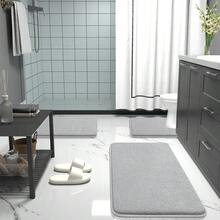 Thick Memory Foam Bath Mat Rug 36x24, Extra Soft Absorbent Bathroom Rug, Quick Dry Bath Mats, Non-Slip, Machine Washable Carpet For Bathroom, Tub And Shower, Home Decor Accessories, Light Grey,36inchx24inch,LightGrey - 淺灰色 - 查看 8