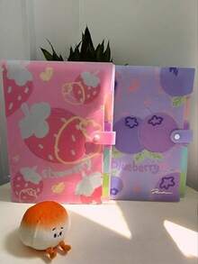 5-Pocket Expandable File Folder, Letter/A4 Size, Fruit Pattern