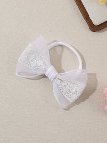 4pcs/Set Delicate Lace Bow Baby Headbands, Soft & Sweet Elastic Princess Headwear For Spring - Multicolor - View 6