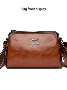 時尚純色斜背包,潮流肩背包,女士休閒手提包