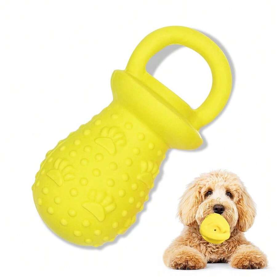 Latex Chew Dog Toys, Novelty Squeaky Pacifier Dog Toys, 5.2\ Durable Pacifier Dog Chew Toys For Small And Medium Dogs(Yellow,1 Pcs),Yellow - 黃色 - 查看 1