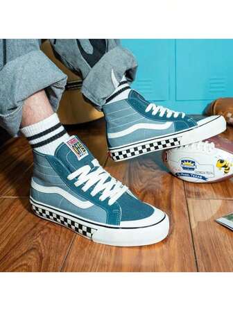 Vans SK8-Hi 138 Checkerboard High-Top Casual Canvas Skate Shoes, Unisex