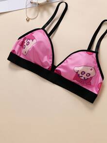 2件/套 无背蜡笔小新随机印花无钢圈文胸套装 - 彩色 - 查看 5
