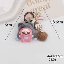 Cute Dora Keychain Plush Grain Keychain For Bag Hanging Keychain On The Phone Car Interior Decoration Dollhouse Diy Pendant - Multicolor - View 10