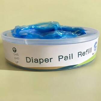 1个4.5米婴儿尿布垃圾袋，尿布垃圾袋，适用于婴儿尿布桶替换装，防臭，可折叠设计方便收纳，弹性尿布桶除臭垃圾袋，尿布桶替换袋，儿童尿布收纳袋（标准尺寸为单个，不含包装盒）