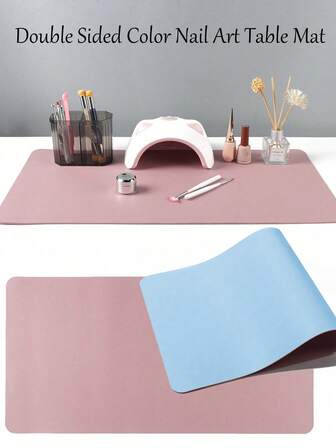 Dual Color Nail Art Table Mat Waterproof Dirt Resistant Durable Arm Rest Pad,Foldable Nail Art Hand Pad For Nail Art Armrest Pad, Manicure Mats, Manicure Table Mats,Multifunction Beauty Tattoo Dental Drapes Waterproof Manicure Tool