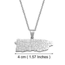 قلادة بسحر بورتوريكو قطعة واحدة للنساء والفتيات من الفولاذ المقاوم للصدأ، مع زهور الهيبسكوس من هاواي وجوام وجوادلوب وماييوت