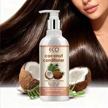 Coconut Hair Conditioner - Sulfate-Free, Paraben-Free, Infused With Jojoba Oil, Deeply Nourishing, Caring For Scalp And Hair