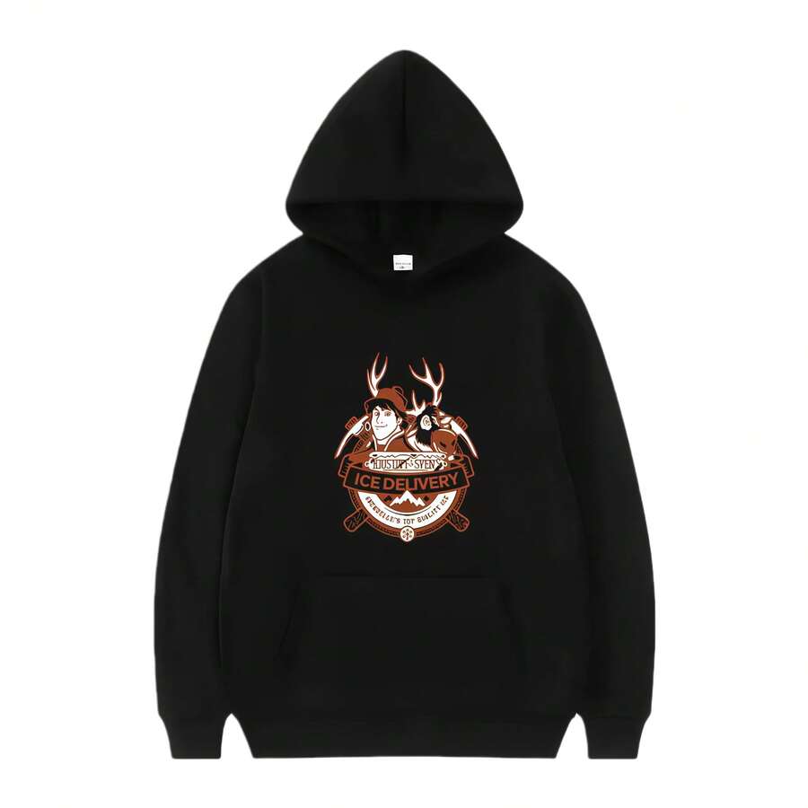 Disneyss Frozen Elsass Olaf Anna Pattern Woman Casual Loose White Spring Tops Clothes Pullovers Ladies Cheap Hoodies Sweatshirts (32) - màu đen - Xem 1