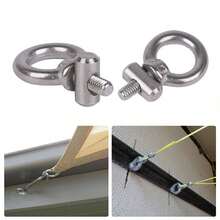 4X Stainless Steel Track Stopper Sunshade Stopper, Suitable For 5-8mm Track RV Camping Vehicles, Preventing The Mark From Sliding Along The Guide Rail, Suitable For Outdoor And Indoor Use - Silver - View 1