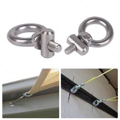 4X Stainless Steel Track Stopper Sunshade Stopper, Suitable For 5-8mm Track RV Camping Vehicles, Preventing The Mark From Sliding Along The Guide Rail, Suitable For Outdoor And Indoor Use