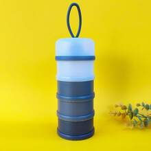 四层PP材质婴儿配方奶粉及零食收纳盒，便携式分隔收纳盒，独立分层设计