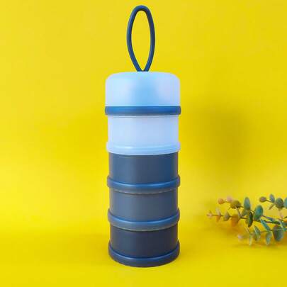 4-Layer PP Material Baby Formula Milk Powder & Snack Storage Box, Portable Compartment Container For Moms , Independent Layered Design