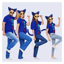 Blue Cat Costumes Bulk 32pcs - Cat Ears, Tails, Glasses, Stickers - Storybook Character Dress Up For Teachers, Adults, Family, Group Events - 多色550 - 查看 5