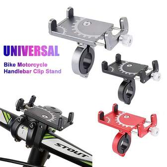 1pc Aluminum Alloy Bicycle Phone Holder, Motorcycle Phone Mount, Phone Navigation Bracket