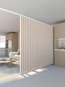 1pc Foldable Curtain Partition Without Rod, All-Season Decorative Hanging Cloth Divider, Suitable For Rental Home Bed, High-End, Applicable For Living Room, Bedroom Windows And Other Scenarios