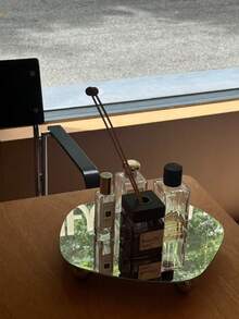 1 Stück acryl Mond Tablett, asymmetrisch geometrisches romantisches französisches Stil Luxus Heim Dekoration Duftkerzenhalter - Tablett - Übersicht 3