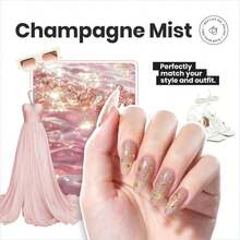 Beetles Nail Polish Set, 6 Colors Nude Nail Polish Kit Shimmer Nude Jelly Pink Champagne Mist Quick Dry Fingernail Polish Gifts For Women Salon DIY Manicure Kit - 米色 - 查看 4