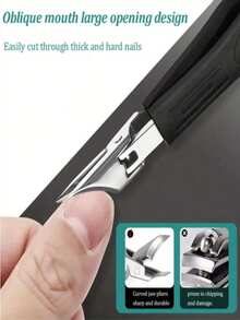 1pc High Precision Wide Angled Nail Clipper, Sharp Stainless Steel Nail Cutter, Suitable For Ingrown Nails And Thick Toenails Care For Elderly