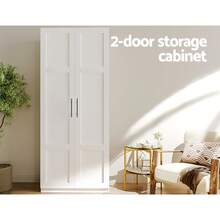 Artiss 2 Door Buffet Sideboard Cupboard Cabinet Pantry White - White - View 4