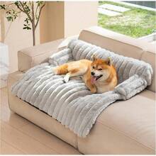 YAvont Cobija de Perro para Sofa Dog Calming Bed Manta Mullida Protector de Mueble con Funda Lavable Extraible y Base Antideslizante para Perros y Gatos M GrisLigero - Gris Ligero+Medium - Ver 1