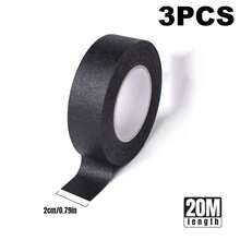 黑色皱纹纹身专用胶带，专为纹身师设计——强力可书写胶带，用于固定纹身床罩、整理墨水瓶和搭建工作台——也非常适合标记纹身用品、素描和艺术项目。