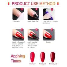 VENALISA 15ml Bright Orange Red Gel Nail Polish, Neon Red Orange Gel Polish Color Soak Off UV LED Nail Gel Polish Nail Art Starter Manicure Salon DIY At Home, 0.53 OZ - ColorD - 查看 7