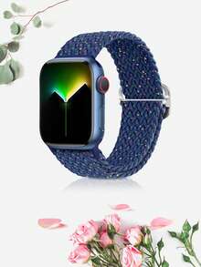 1 Stück St.Siabe elastisches Nylon Armband, verstellbares gewebtes Nylon Solo Loop Uhrenarmband kompatibel mit 38mm, 40mm, 41mm, 42mm, 44mm, 45mm, 49mm Smartwatches, geeignet für Series 9, 8, 7, 6, SE, 5, 4, 3, 2, 1, Ultra, Zubehörarmband