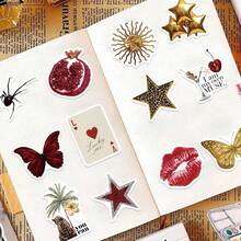 50张Y2K贴纸，市中心贴纸，黑白贴纸，暗黑系贴纸，防水乙烯基贴纸，美观笔记本贴纸套装，滑板贴纸，水瓶贴纸，笔记本贴纸