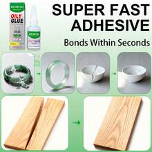 4 PCS AO DE GU Strong Plastic Glue, High-Strength Oily Super Glue, Fast Repair And Curing For Shoes And Metals, Large Capacity Oily Formula, With Anti-Clog Cap, Waterproof Bond For PVC, Wood, Plastic, And Rubber - 4pcs - View 4