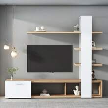 Television Stands & Entertainment Centers - White,Wood - View 1
