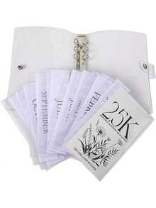 2.5K/5K/10K 12 Months Envelope Savings Album, Savings Loose Leaf, Ring Binder, Savings Book, Cash Envelopes, Money Saver, Challenge Planner, Large Capacity Photo Album, Financial Management Planner - Clear - View 4