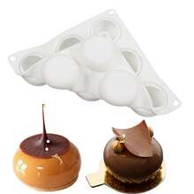 Mostsom Silicone Chocolate Half Round Mold Medium Semi Sphere Silicone Mold,Half Sphere Silicone BaFKing Molds For MaFKing Chocolate, Cake, Jelly, Dome Mousse (Oblate Spheroid A),OblateSpheroidA - 扁球體A - 查看 10
