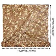 沙漠迷彩网，户外沙漠迷彩网，伪装网，网布，遮盖物，装饰品，适用于遮阳、派对、露营、花园隐私保护屏 - 駝色 - 查看 9