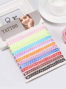 1 Set Mix-Color Fishing Line Choker Necklace For Women, Versatile & Fresh Style - Multicolor - View 19