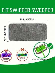 8pcs Super Absorbent Reusable Mop Pads, Polyester Cleaning Cloths, Suitable For Dry & Wet Floor Cleaning, Easy To Replace, Convenient For Home Cleaning, Dry & Wet Wiping | Connecting Pads | Cleaning Cloths, Floor Cleaning Mop - Multicolor - View 6