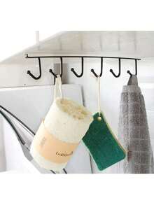 1 pieza Estantería de almacenamiento multiusos montada en la pared, soporte para tazas de gabinete de cocina sin tornillos, puede colgar tazas de café y tazas de té, ganchos multiusos para corbatas y bufandas del armario, fácil deslizamiento y , estantería de hierro duradero, adecuada para cocina y armario, ahorro de espacio, mantiene los artículos organizados. - Multicolor - Ver 7