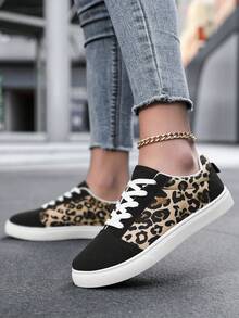 Tênis Esportivo Casual Feminino, Tênis de Lona da Moda, Tênis de Skate com Sola Macia, Tênis Leisure para Uso Externo, Tênis Esportivos de Estilo Universitário, Tênis de Cano Baixo em Plus Size