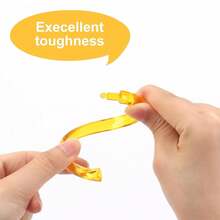 Golden Yellow Shower Curtain Hooks - 12 Pcs Circular Plastic Shower Curtain Rings For Bathroom - O Shaped Gold Yellow Shower Hooks Rings For Shower Curtain Rod,GoldenYellow - 金黃色 - 查看 3