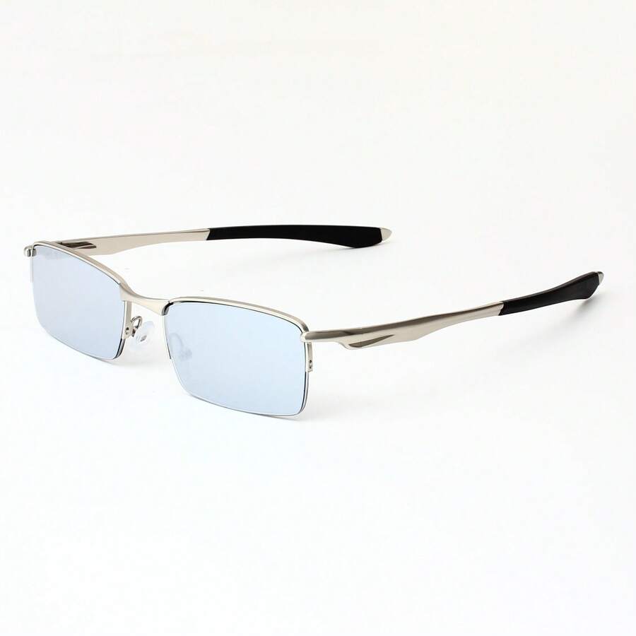 Adult Sunglasses Villain Magnifying Glass Mirrored Frameless Square Frame - C8 - View 1