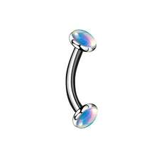 1pc Fashionable Glitter Oily Iridescent Eyebrow, Lip, Ear Cartilage, Tongue Piercing Unisex Suitable For Daily Wear