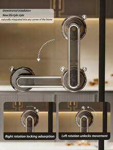 Tay nắm cửa hút đa năng bằng acrylic, thích hợp cho tủ, ngăn kéo, cửa sổ, cửa trượt nhà bếp và phòng tắm - Tay nắm kéo đồ nội thất giống kính đa năng, tay cầm liền mạch, lực hút chân không mạnh, thích hợp cho nhà bếp, phòng tắm, phòng ngủ, tủ lạnh, sử dụng trong nhà và ngoài trời - Nhiều màu - Xem 5