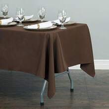 LinenTablecloth 152,4 cm x 320,04 cm mantel Rectangular poliéster(Chocolate Duradero, elegante) - Multicolor - Ver 2