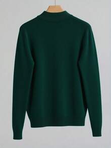 GRDR Men's Solid Color Crew Neck Pullover Sweater, Casual Daily Wear, Autumn/Winter - Green - View 4