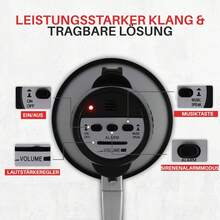 Altavoz Megáfono Portátil Pyle Sirena Bullhorn - Compacto y Operado por Batería con 30 Vatios de Potencia, Micrófono, 2 Modos, Sonido PA y Plegable para Uso de Animación y Policía PMP33SL (Plata) - Verde - Ver 12