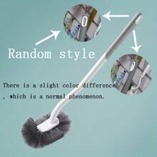 Ergonomic Long Handle Toilet Brush With C-Head, Plastic Cleaning Brush - Portable, Reusable - Bathroom And Toilet Groove Deep Angle Cleaning - 長柄馬桶刷 - 查看 5